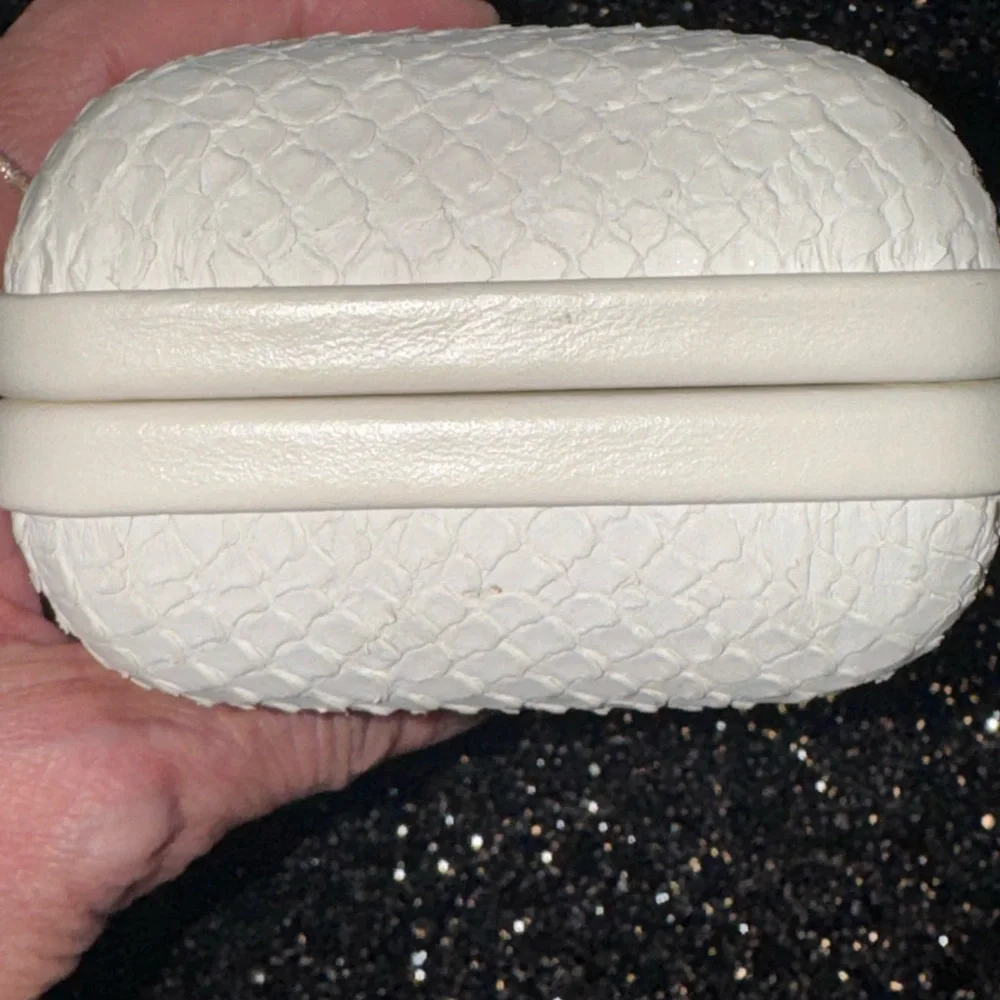 Coach Cream and Gold Textured Clutch